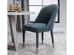 Well you're in luck, because here they come. Uttermost Brie Slate Blue Velvet Side Dining Chair Set Of 2 Ut235562