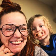 My velcro #momofboys #momof4boys #coffeelovers #runnergirls #funkyglasses  #myyoungest