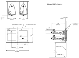 Hi lo water fountain dimensions. Haws Wall Mounted Drinking Fountains