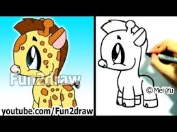 How To Draw A Cartoon Giraffe Cute Drawings Fun2draw Fun2draw Cartoon Drawings Of Animals Cartoon Giraffe Hey draw so cute fans, let me keep you updated on my progress and all the free stuff on this site.