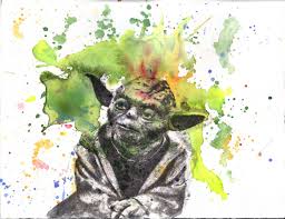 Star Wars Art Jedi Yoda Watercolor Painting Original Etsy Star Wars Art Art Original Watercolor Painting