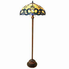 The electrical wires are concealed inside the bridge and body. Doutzen Tiffany Style 2 Light Victorian Floor Lamp 18 Shade