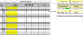 Arbeitszeiterfassungsvorlage Fur Microsoft Excel Stefan S Weblog