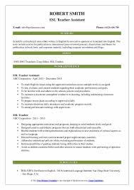 Teacher resume samples writing guide resume genius. Esl Teacher Resume Samples Qwikresume