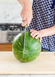 Cut the watermelon crosswise into slabs. How To Cut Up A Watermelon Step By Step Tutorial Kitchn