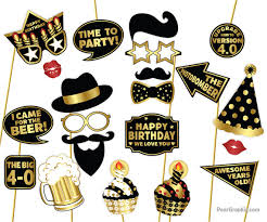 Free Printable 40th Birthday Photo Booth Props 40th Birthday Photo Booth Props Set Digital Diy Printable 300 Dpi High Resolut Photo Booth Props Birthday Diy Photo Booth Props Birthday Photo Booths