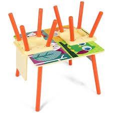 Wooden Cartoon Kids Table Chairs Set Of 2 Activity Table Desk Sets For Playing With Cartoon Pattern Material Mdf Colorful Table Kids Table Chair Set Kid Table