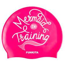 Funkita Mermaid In Training Silicone Swim Cap At Swimoutlet Com Swim Caps Competitive Swimming Swimming