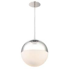 Punk 1 Light Globe Chrome Pendant
