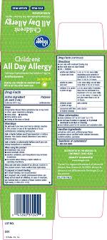 Kroger Co Childrens All Day Allergy Drug Facts