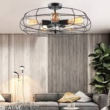 Black iron and acrylic 2 light flush mount ceiling light orig $99. Co Z 19 5 Light Semi Flush Mount Industrial Matte Black Ceiling Light