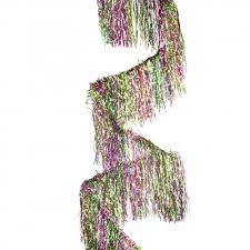 Is a shining material used for ornamental purposes; 9 Spiral Metallic Tinsel Garland 79647 Craftoutlet Com