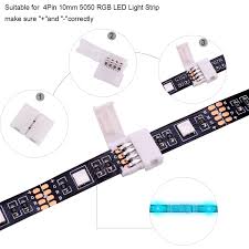 20pcs 4 Pin Rgb Waterproof Led Strip Connector With 20pcs Non Waterp Icreating