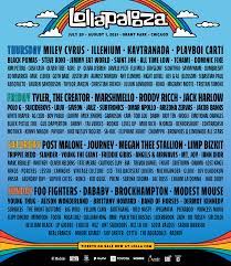 Headliners include the foo fighters, post malone, miley cyrus, and tyler. Who Is Playing Lollapalooza 2021 Lollapalooza Information