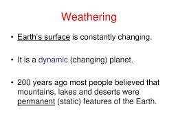 Definitions Weathering The Break Up Of Rock At Earth S Surface Ppt Download