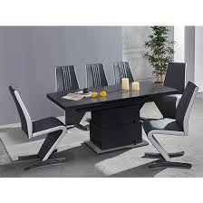 Maybe you would like to learn more about one of these? Elgin Convertible Black Gloss Dining Table 6 Black White Chairs Sale