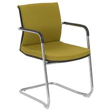 Modern deeply padded leather visitor chair available in white or black leather with sprung chrome cantilever base with cushioned arm pads. Modern Guest Chairs Barry Visitor Chair Eurway