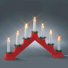 Traditional Wooden Candle Bridge Arch Christmas Light 7 Bulb Xmas Home Decor Ebay