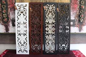 This unique leaf stencil for walls is a perfect instrument for your home decor project! Bali Wall Art New Balinese Carved Mdf Wood Wall Panels Many Styles Available Home Garden Patterer Home Decor