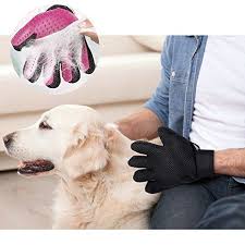 Vizpet Pet Grooming Glove Gentle Deshedding Brush Glove Efficient Pet Mitt Pet Massage Glov Pet Grooming Massage Gloves Pet Health