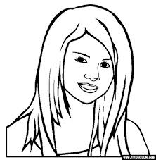 There are so many different ways to color it. Selena Gomez Coloring Page Online Coloring Coloring Pages Coloring Pages For Kids People Coloring Pages
