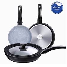 Cooksmark Faraday Induction Compatible Dishwasher Safe With Universal Silicone Glass Lid Granite Nonstick Coating Aluminum F Cookware Set Fry Pan Set Pan Set