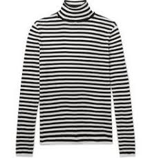 Black And White Striped Turtleneck Mens Saint Laurent Striped Cotton Rollneck Sweater Knitwear Men Roll Neck Sweater Mens Designer Fashion