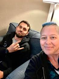 Horns up for ND drummer Shaun Kimmerling who is still kicking after 18 hour  drive to the studio in Chicago! Cherry Factor taking care of him and  getting him ready for 12