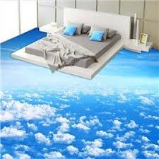 Blue Sky And White Cloud Pattern Nonslip And Waterproof 3d Floor Murals Floor Murals Floor Wallpaper Floor Art