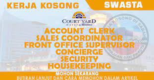 Find peluang kerjaya at melaka and related from jawatan kini. Kerja Kosong Pelbagai Jawatan Courtyard Hotel 1borneo Jawatan Kosong Terkini Negeri Sabah