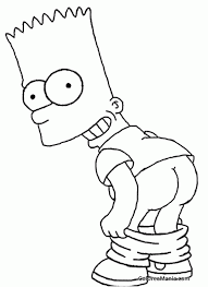 Bart Simpson Para Colorear