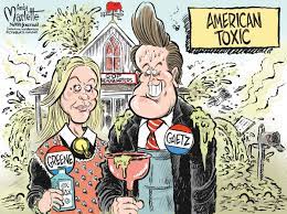 She raised $1.6 million off the efforts just last week, and the people of her district aren't taking kindly to being told their choice isn't good enough. Marlette Cartoon Matt Gaetz And Marjorie Taylor Greene Redefining American Gothic