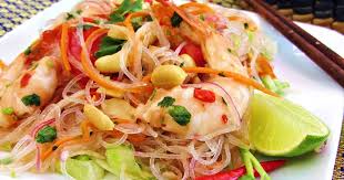 Drain pasta and place in a large bowl. Yum Woon Sen Goong X2f Thai Spicy Glass Noodle Salad With Shrimp Glass Noodle Salad Glass Noodles Recipe Glass Noodles
