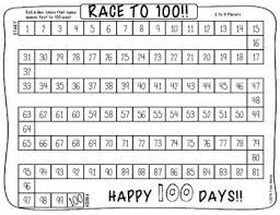 Race To 100 A 100 Days Of School Freebie 100 Days Of