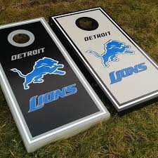 Detroit Lions Custom Cornhole Board Set Custom Cornhole Boards Cornhole Cornhole Boards