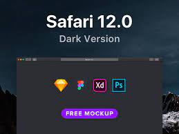 Safari Mockup Freebie Dark Version Mockup Figma Safari