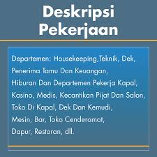 Pekerjaan helper di wings : Pekerjaan Helper Di Wings 4b Deskripsi Pekerjaan Di Kapal Pesiar Info Cruise Perkongsian Mengenai Peluang Pekerjaan Di Malaysia Berserta Tips Untuk Cari Kerja Kesenian Indonesia