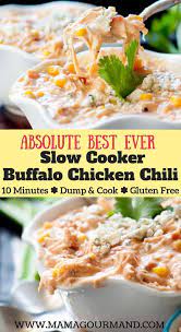 Slow Cooker Creamy Buffalo Chicken Chili Recipe Slow Cooker Soup Recipes Cooker Recipes