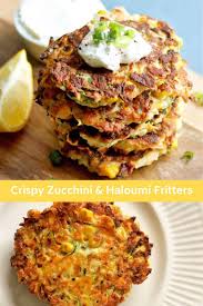 Quick And Easy To Make These Zucchini And Haloumi Fritters With Sweet Corn Are A Great Way To Sneak Some Extra V Fritters Healthy Main Meals Vegetable Recipes
