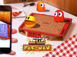 When we eat big white dots, the ghosts turn blue and they start running away from us. This Pizza Hut Box Lets You Play Pac Man In Ar