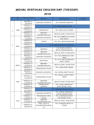Examples of translating «bertugas» in context Jadual Bertugas English Day 16