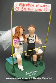 Triathlon Wedding Cake Topper Marathon Runners Wedding Cake Etsy Wedding Cake Toppers Custom Wedding Cake Toppers Personalized Wedding Cake Toppers
