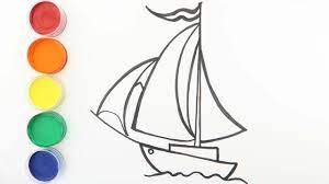 dessin bateau - 🚢 - Comment dessiner un bateau - facile - tuto - coloriage  bateau - étape - YouTube