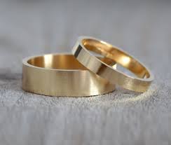 Flat Wedding Band In 9k Yellow Gold Traditional Wedding Ring Etsy Traditional Wedding Rings Wedding Rings Simple Etsy Wedding Rings