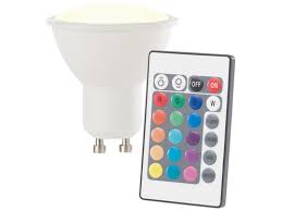 Ce produit s'ajuste à (90°) pour obtenir. Spot Gu10 Avec Led Blanc 16 Couleurs Avec Telecommande Lunartec Pearl Be