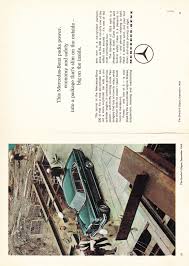 1966 Mercedes Benz 230 4 Cylinder Sedan W110 2 Page International Original Advertisement Mercedes Benz Mercedes Benz