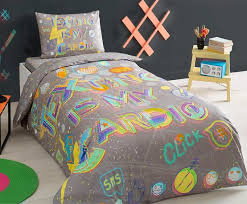 Kampanyalı tek kişilik nevresim takımı çeşitlerini online olarak hemen satın alın! Tac Ranforce Tek Kisilik Nevresim Takimi Click Gri 3d Gozluk Hediyeli Lavin Mobilya