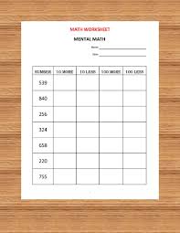 These worksheets can be used as class assignement, or home work or class tests. Excited To Share This Item From My Etsy Shop Mental Math 10 Math Worksheets Pdf Kindergarten Year 1 2 Grade Mental Math Math Worksheets Math Worksheet