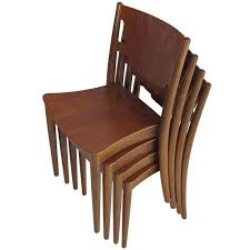 1stdibs Four Stacking Chairs By Peter Hvidt For C M Madsens Chair Bistro Chairs Side Chairs