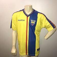 Ad Ebay Link Ecuador Soccer Jersey Futbol 2002 Fef El Primer Mundial Marathon Yellow Large Soccer Shirts Soccer Jersey Soccer